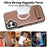 For iPhone 16 Plus Case Compatible with MagSafe with Folded Kickstand PC Silicone Leather Phone Back Cover  - Rose Gold - 3
