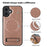 For iPhone 16 Plus Case Compatible with MagSafe with Folded Kickstand PC Silicone Leather Phone Back Cover  - Rose Gold - 7