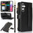 XL-001 For Samsung Galaxy S23 FE Case Zipper Pocket Wristband Stand Leather Phone Cover - Black - 1