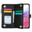 XL-001 For Samsung Galaxy S23 FE Case Zipper Pocket Wristband Stand Leather Phone Cover - Black - 2