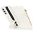 XL-001 For Samsung Galaxy A55 5G Case Zipper Pocket Wristband Stand Leather Phone Cover - White - 3