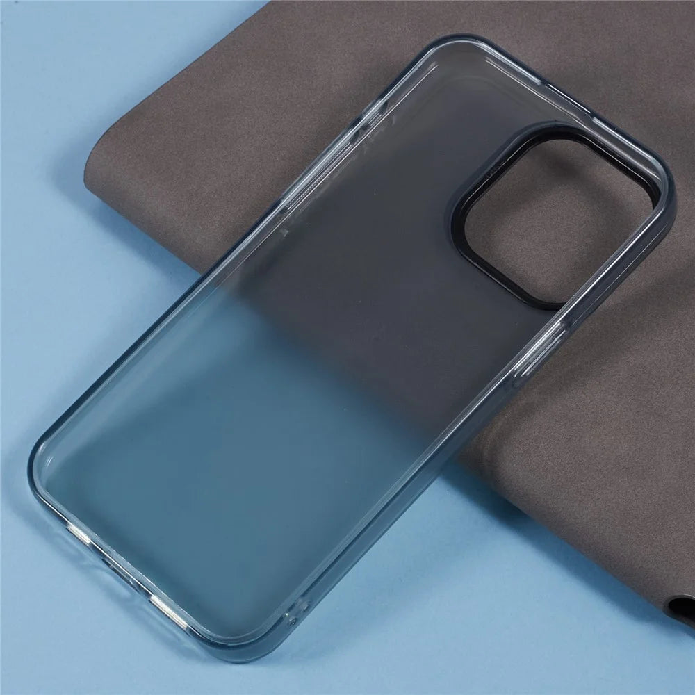 DME Series For iPhone 14 Pro Max Case Matte TPU Shockproof Phone Cover - Translucent Black - 6