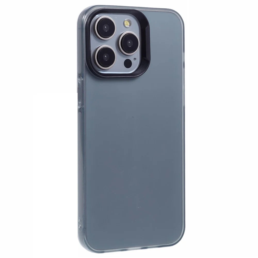 DME Series For iPhone 13 Pro Case Matte TPU Shockproof Phone Cover - Translucent Black - 1