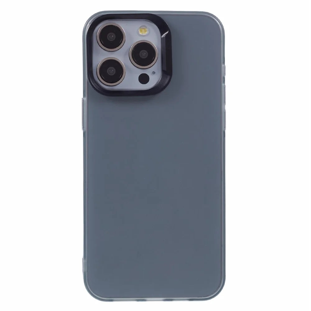 DME Series For iPhone 13 Pro Case Matte TPU Shockproof Phone Cover - Translucent Black - 3