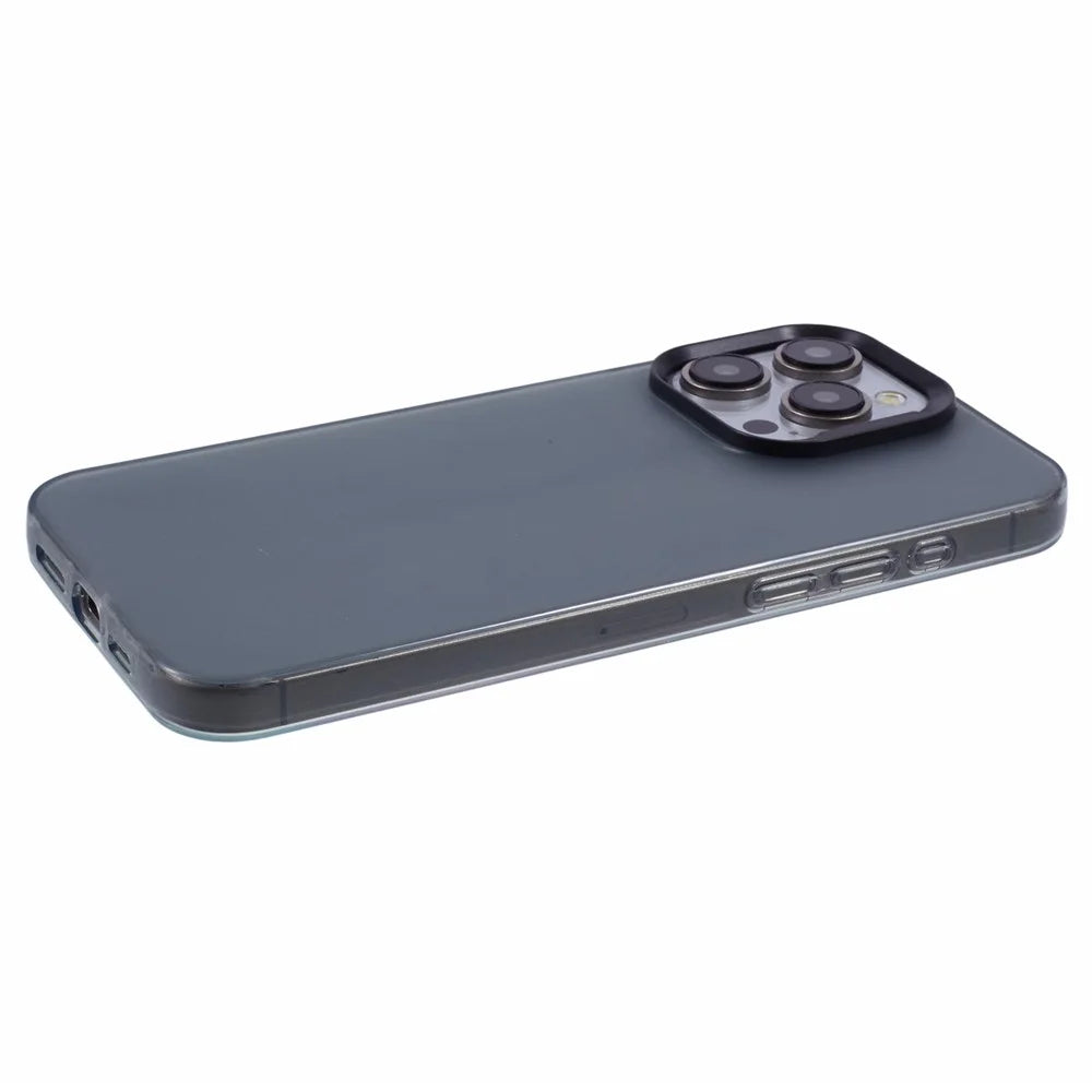 DME Series For iPhone 13 Pro Case Matte TPU Shockproof Phone Cover - Translucent Black - 4