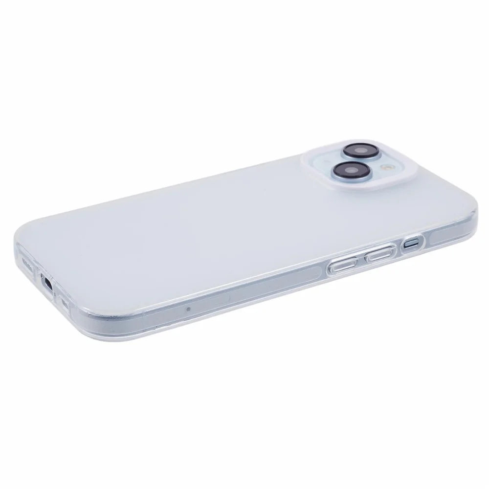 DME Series For iPhone 14 Plus Case Matte TPU Shockproof Phone Cover - Translucent White - 4