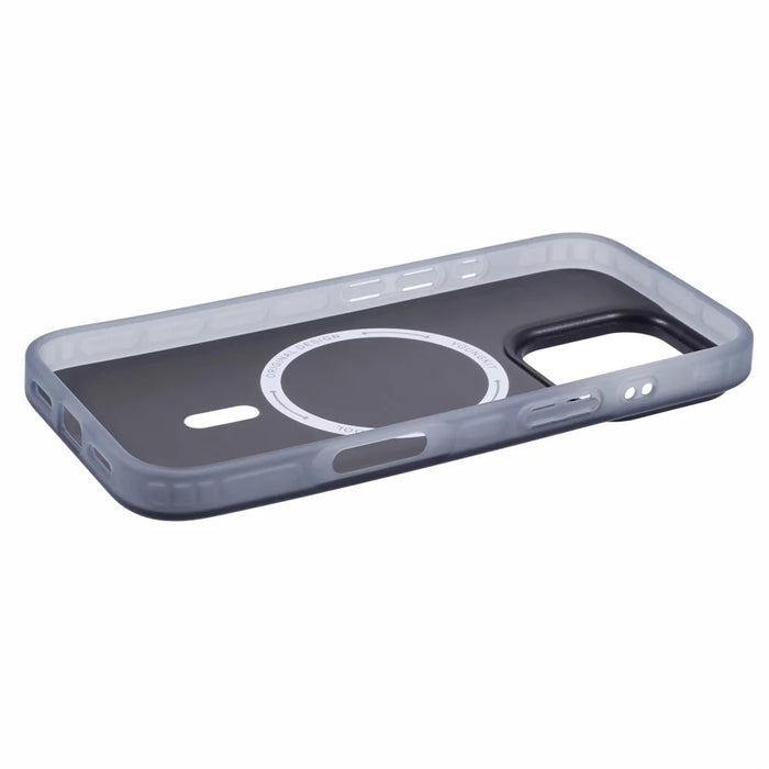 YOUNGKIT For iPhone 16 Pro Max Case Compatible with MagSafe Suitcase Texture IMD TPU Phone Cover - Silver - 5