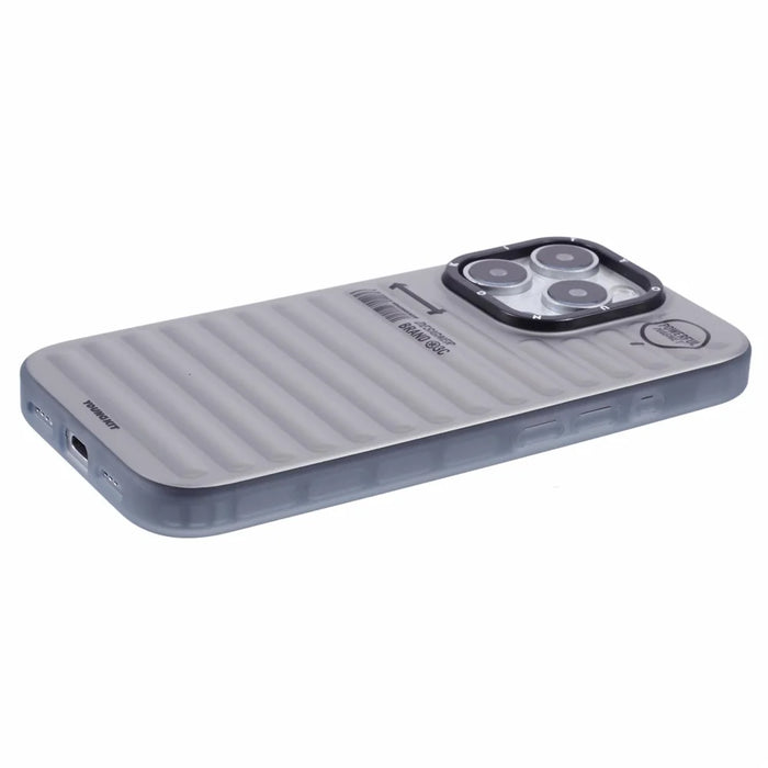 YOUNGKIT For iPhone 16 Pro Max Case Compatible with MagSafe Suitcase Texture IMD TPU Phone Cover - Silver - 6