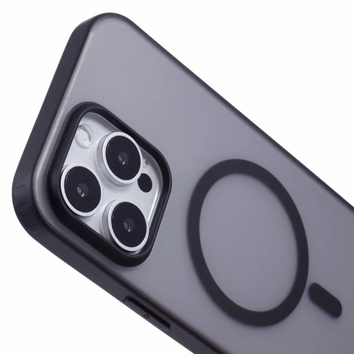 X-LEVEL For iPhone 16 Pro Max Magnetic Case PC+TPU Matte Anti-Drop Cell Phone Cover - Black - 6