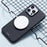 X-LEVEL For iPhone 16 Pro Magnetic Case Hard PC Phone Cover Carbon Nano-Fiber Texture - Black - 3