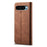 For Google Pixel 9 / Pixel 9 Pro Case Jeans Cloth Texture Anti-Scratch Leather Stand Phone Cover - Coffee - 6