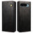 For Google Pixel 9 / Pixel 9 Pro Case Crazy Horse Texture Waxy Leather Wallet Stand Cover - Black - 1