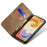 For Samsung Galaxy A06 4G Case Jeans Cloth Texture Anti-Scratch Leather Stand Phone Cover - Khaki - 2