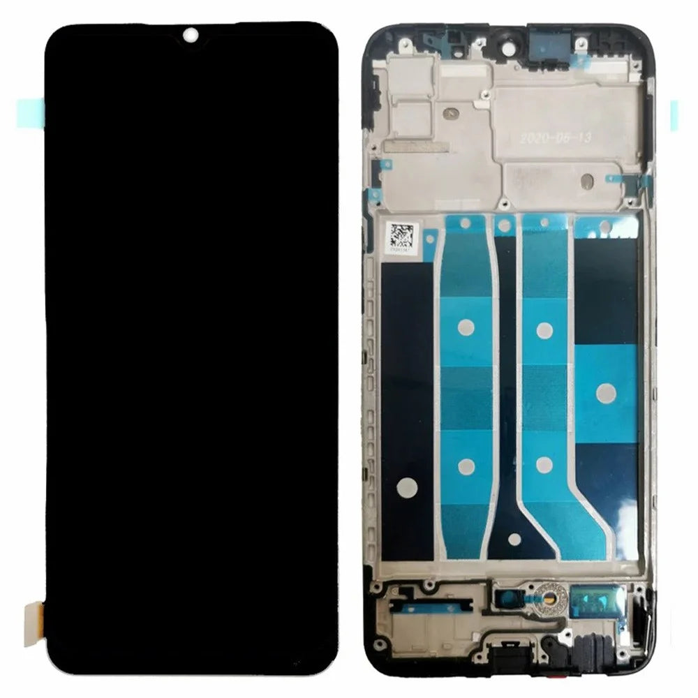 For Oppo F17 / A73 OEM Grade S AMOLED Screen and Digitizer Assembly + Frame Part (Without Logo) - 1