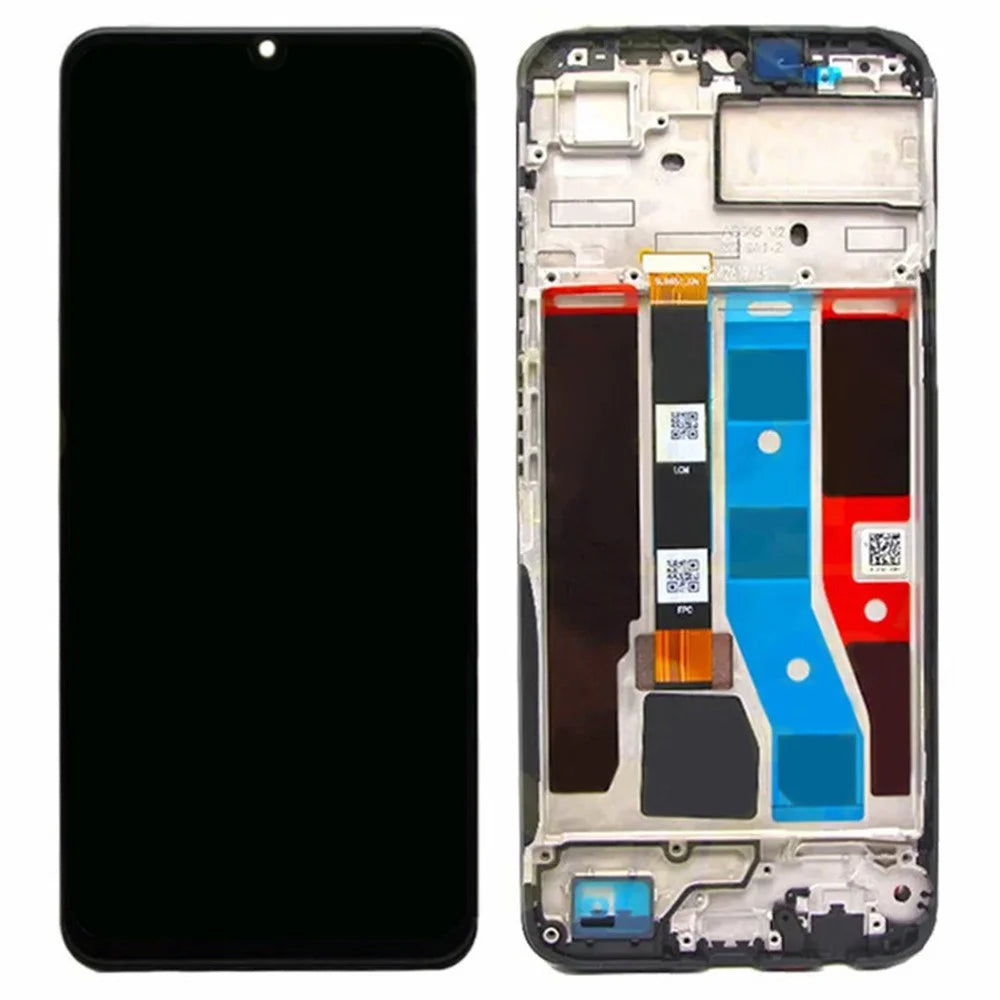For Realme C51 Grade S LCD Screen and Digitizer Assembly + Frame Part (Without Logo) - 1