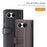 For OnePlus Nord 4 Case Genuine Split Leather Phone Cover with Wallet Stand - Black - 7