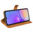 For Samsung Galaxy A06 4G Stand Case Anti-Scratch Calf Texture Leather Phone Cover - Yellow - 3