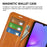 For Samsung Galaxy A06 4G Stand Case Anti-Scratch Calf Texture Leather Phone Cover - Yellow - 5