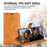 For Samsung Galaxy A06 4G Stand Case Anti-Scratch Calf Texture Leather Phone Cover - Yellow - 6