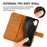 For Samsung Galaxy A06 4G Stand Case Anti-Scratch Calf Texture Leather Phone Cover - Yellow - 7