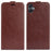 For Samsung Galaxy A06 4G Case with Card Slots Vertical Flip Leather Phone Cover - Brown - 1