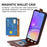 For Samsung Galaxy A06 4G Case with Card Slots Vertical Flip Leather Phone Cover - Brown - 4