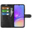 For Samsung Galaxy A06 4G Case Litchi Texture Shockproof Leather Wallet Phone Cover - Black - 2
