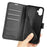 For Samsung Galaxy A06 4G Case Litchi Texture Shockproof Leather Wallet Phone Cover - Black - 4