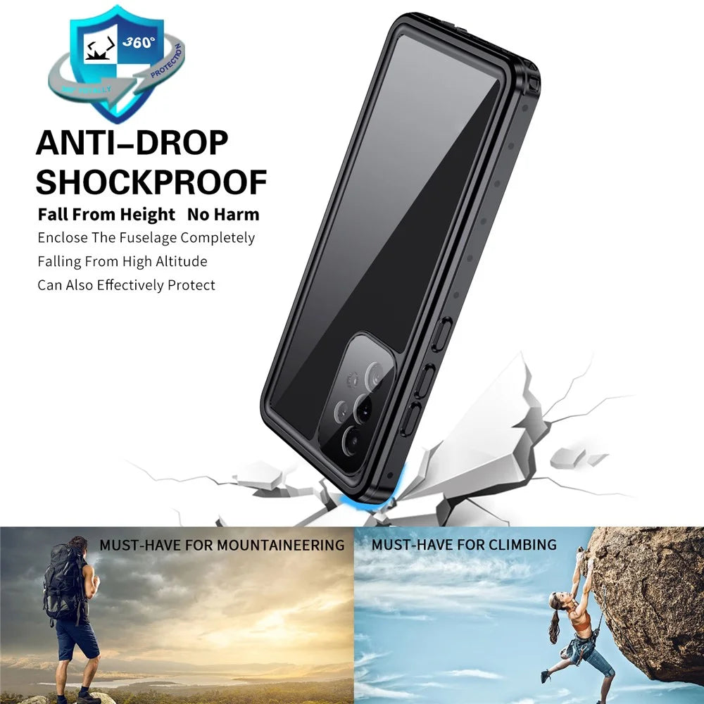 REDPEPPER For Samsung Galaxy A52s 5G / A52 5G / A52 4G Case IP68 Waterproof PC+TPU Phone Cover - 4