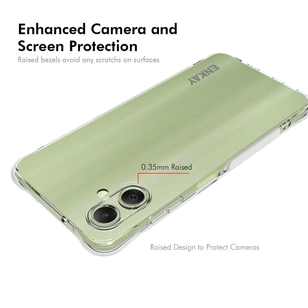 ENKAY HAT PRINCE For Samsung Galaxy A06 4G Clear Case TPU Phone Cover Corner Airbag Fall Protection - 3