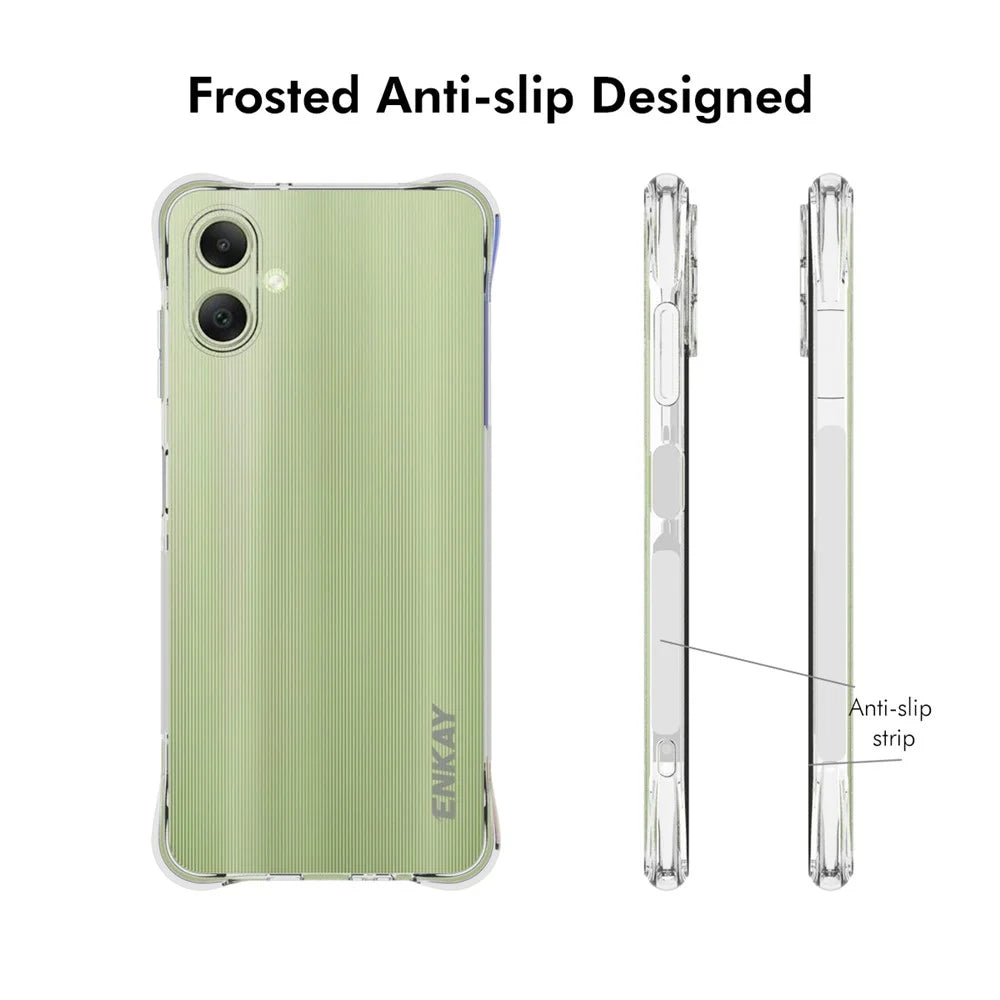 ENKAY HAT PRINCE For Samsung Galaxy A06 4G Clear Case TPU Phone Cover Corner Airbag Fall Protection - 4