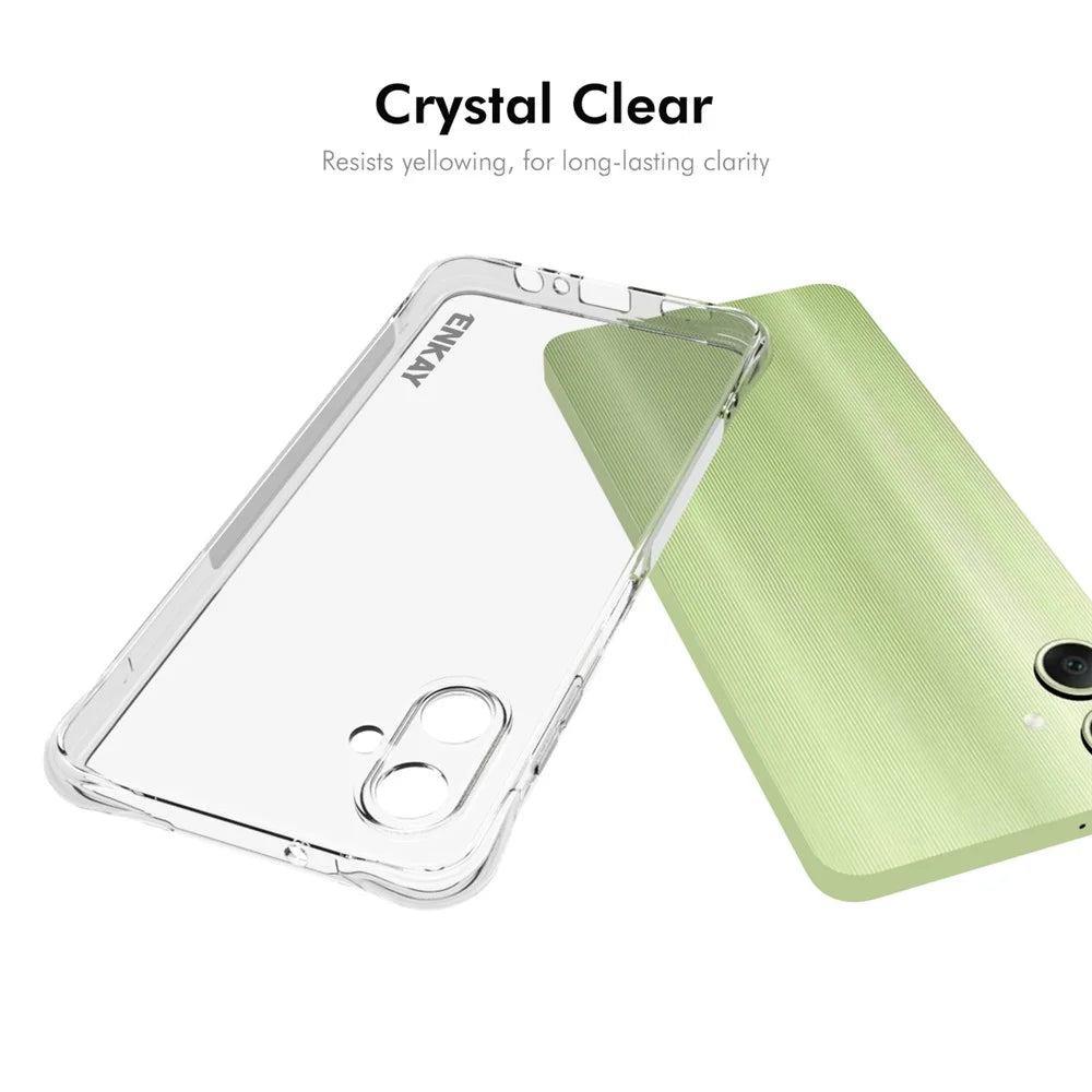 ENKAY HAT PRINCE For Samsung Galaxy A06 4G Clear Case TPU Phone Cover Corner Airbag Fall Protection - 5