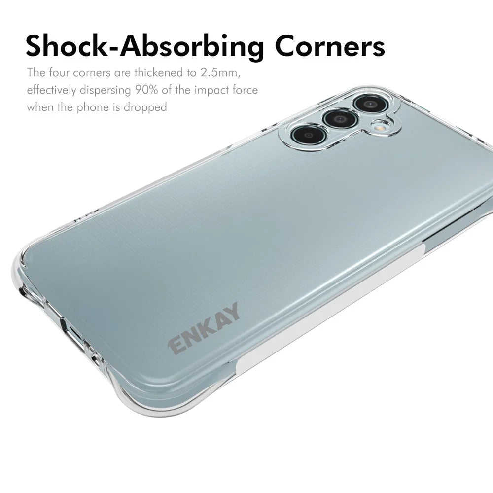ENKAY HAT PRINCE For Samsung Galaxy M35 5G Clear Case TPU Phone Cover Corner Airbag Fall Protection - 2