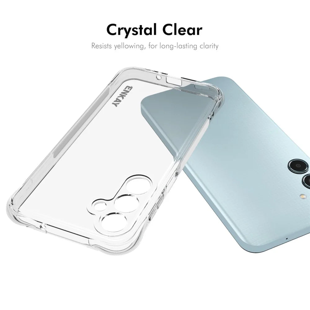 ENKAY HAT PRINCE For Samsung Galaxy M35 5G Clear Case TPU Phone Cover Corner Airbag Fall Protection - 5