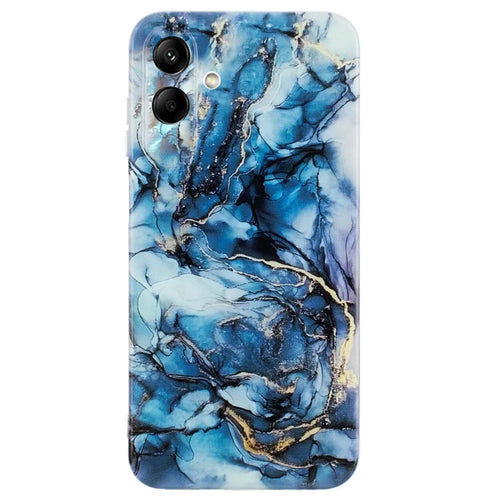 For Samsung Galaxy A06 4G Case Flexible TPU Marble Pattern Phone Cover - Grey - 1