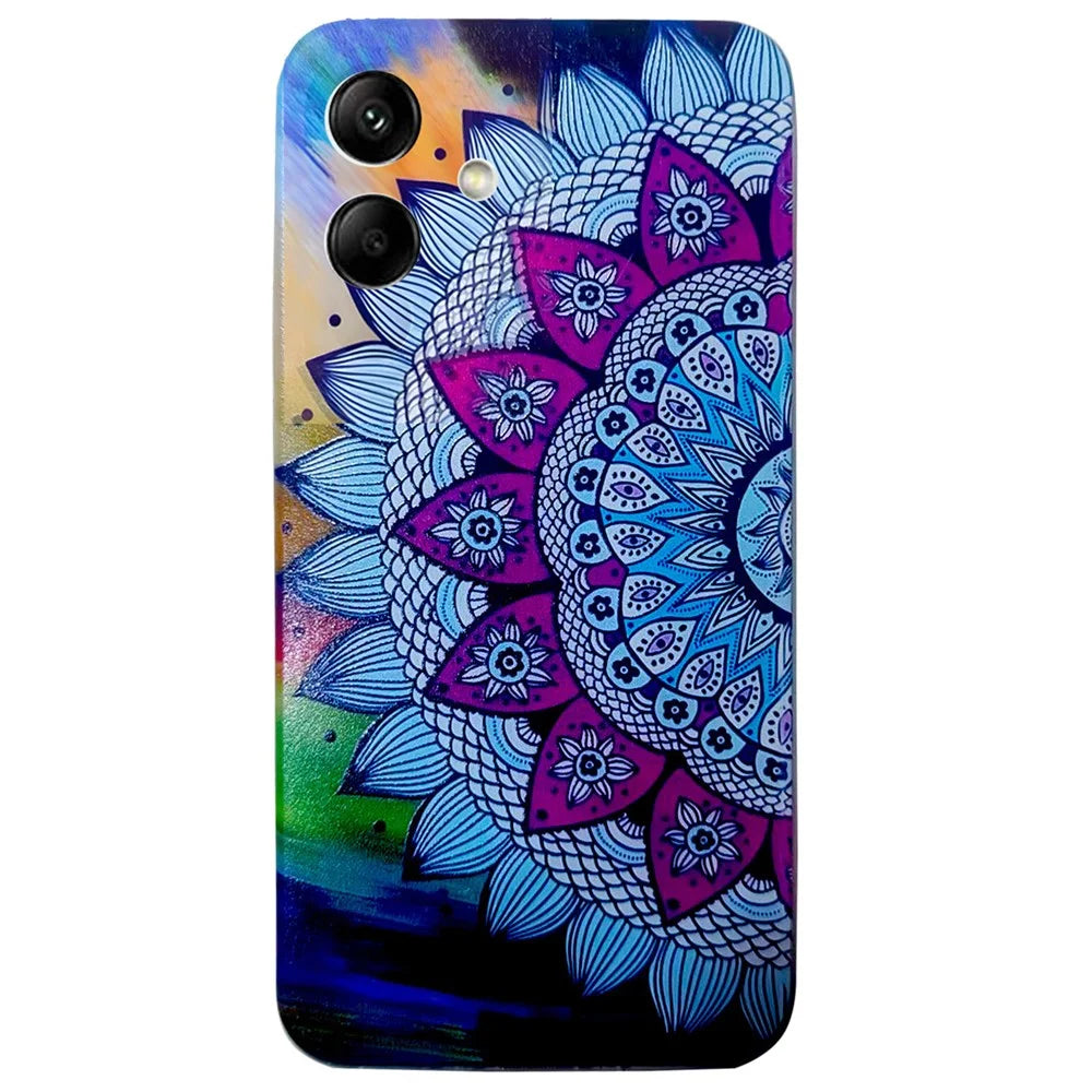 For Samsung Galaxy A06 4G Case Pattern Printing Cell Phone TPU Back Cover - Mandala Flower - 1
