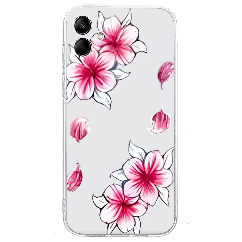 For Samsung Galaxy A06 4G Case Pattern Printing Soft TPU Back Phone Cover - Sakura - 1