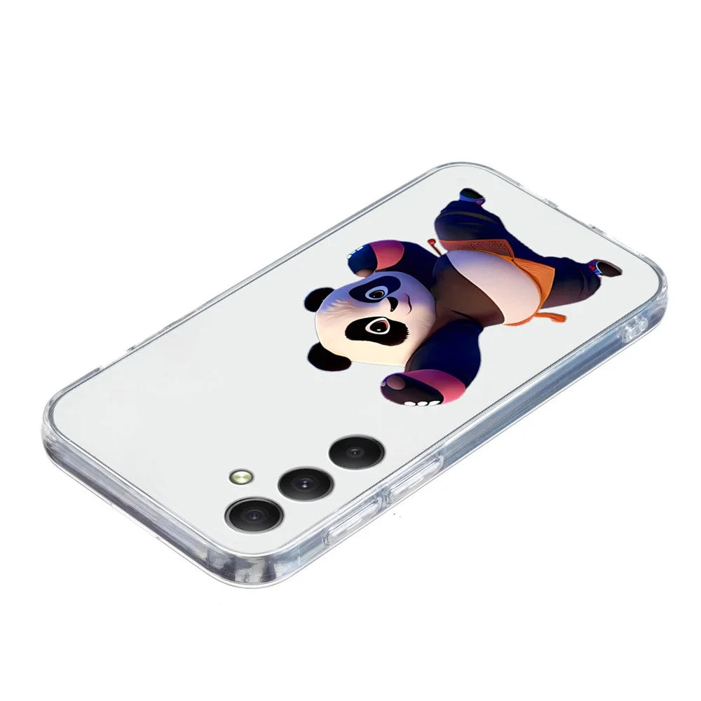 For Samsung Galaxy A16 5G / A16 4G Case Pattern Printing Soft TPU Back Phone Cover - Panda - 3