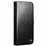 QIALINO For iPhone 16 Pro Case TPU+Genuine Cow Leather Wallet Phone Cover - Black - 4