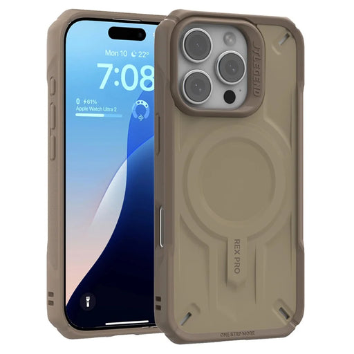 JTLEGEND REX Pro Kooling Mag Series For iPhone 16 Pro Max Magnetic Case PC+TPU Shockproof Phone Cover - Khaki - 1