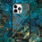 For iPhone 16 Pro Case Marble Pattern Tempered Glass + PC + TPU Protective Phone Cover - Emerald Marble - 2