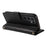 For Samsung Galaxy S24 Ultra Wallet Case Rhombus Leather Phone Cover with Shoulder Strap and Wrist Strap - Black - 4