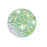 For iPhone 16 Pro Case Sparkle Sequins Luminous Epoxy TPU Phone Cover - Green - 6