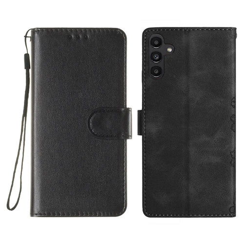 For Samsung Galaxy A16 5G / A16 4G Case PU Leather Flip Phone Cover Wallet Card Slot Holder - Black - 1