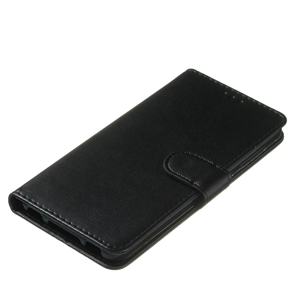 For Samsung Galaxy A16 5G / A16 4G Case PU Leather Flip Phone Cover Wallet Card Slot Holder - Black - 4