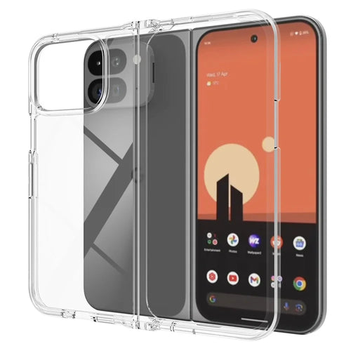 For Google Pixel 9 Pro Fold 5G Case TPU+Acrylic Clear Phone Cover, Integrated Design - 1