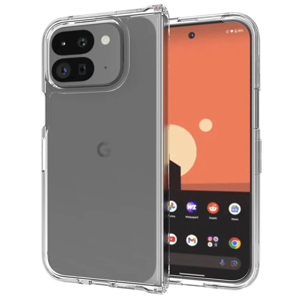 For Google Pixel 9 Pro Fold 5G Case TPU+Acrylic Clear Phone Cover, Integrated Design - 2