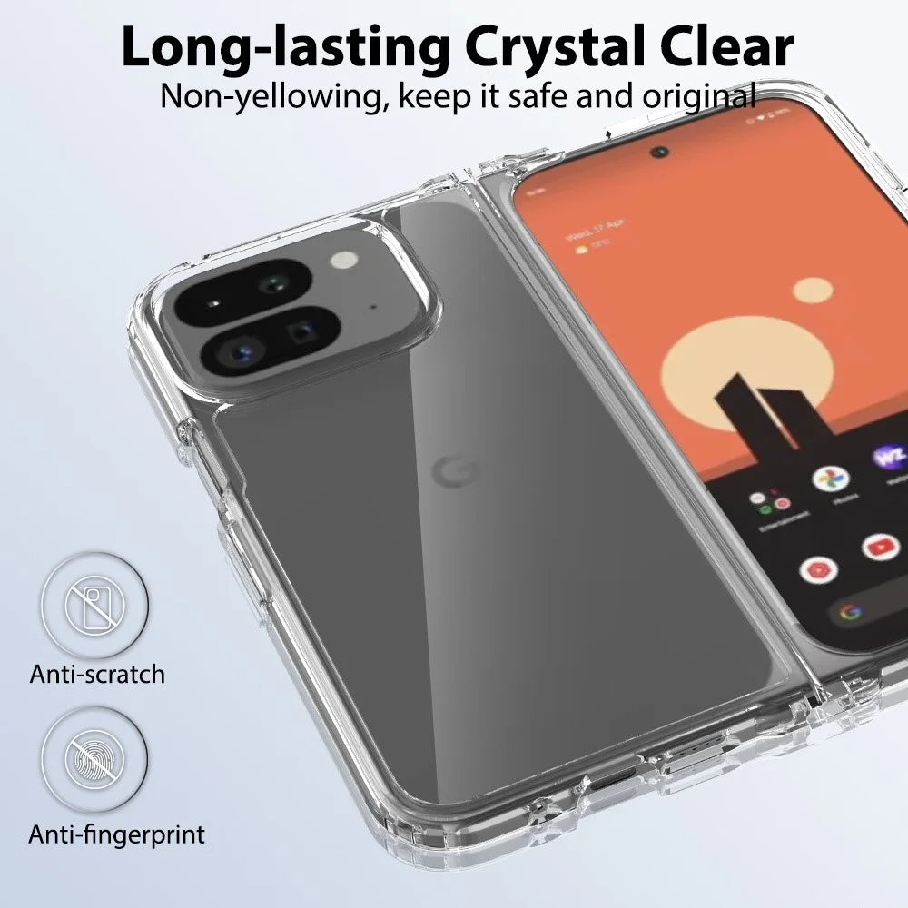For Google Pixel 9 Pro Fold 5G Case TPU+Acrylic Clear Phone Cover, Integrated Design - 3