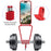 For iPhone 16 Case Liquid Silicone Card Holder Phone Back Cover with Lanyard - Red - 4