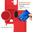 For iPhone 16 Case Liquid Silicone Card Holder Phone Back Cover with Lanyard - Red - 5
